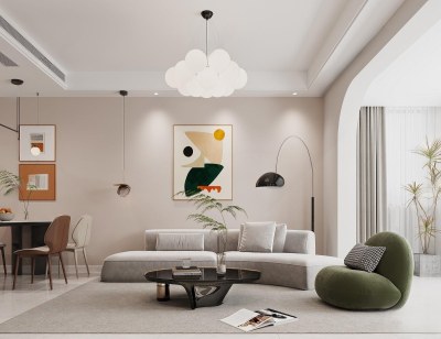 现代客餐厅3D模型下载